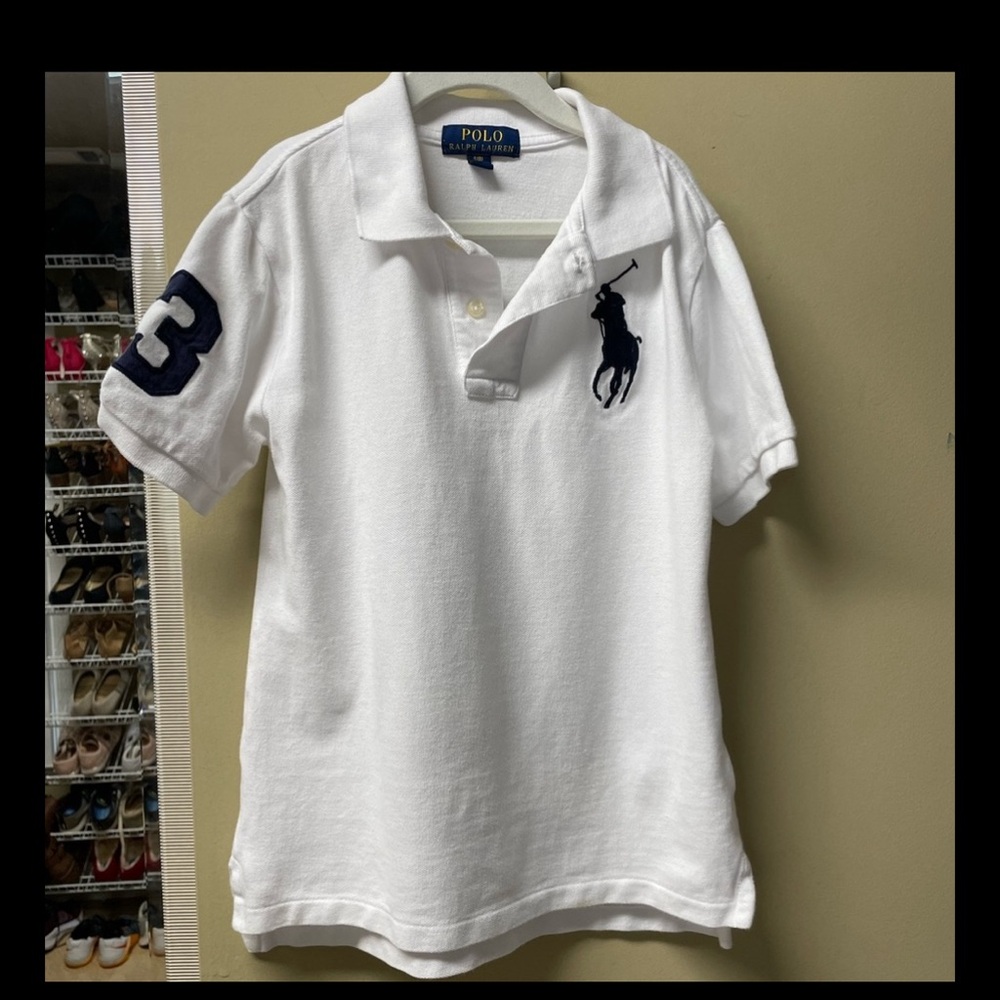 Polo - young boy size 8. Equals 14 1/2 wide by 22 1/2 long